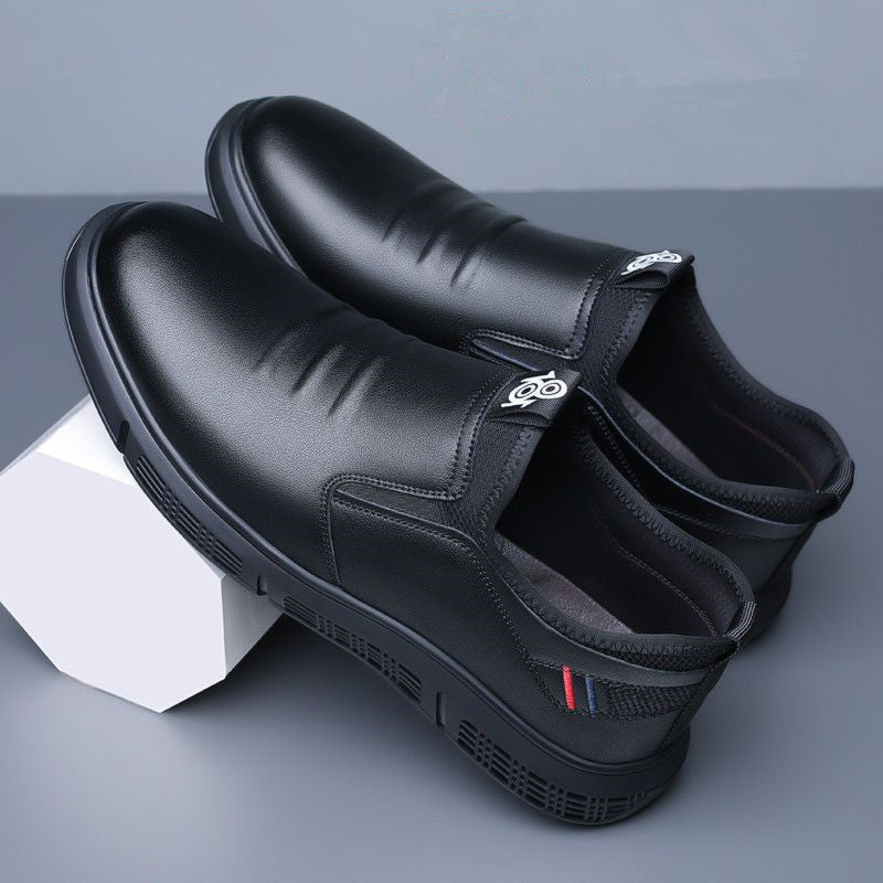 Men Shoes Black /White Flats Walking Shoes