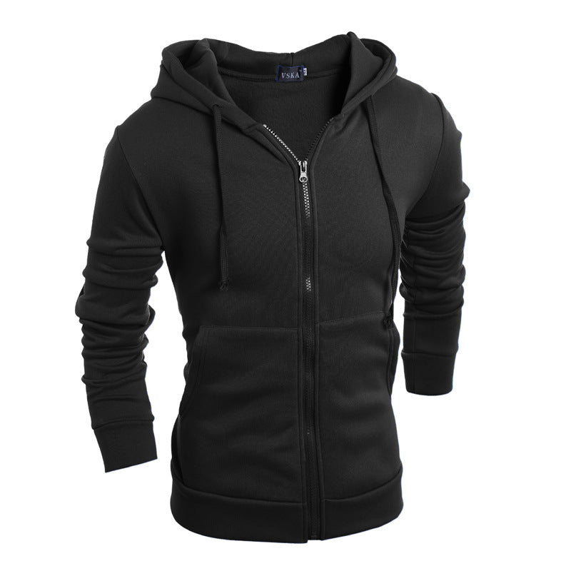Men's Solid Color Simple Basic Hooded Sweater