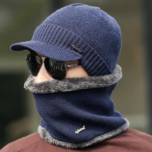Winter Warm Knitted Hats Plus Woolen Caps
