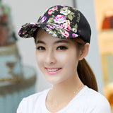 Unisex Women Men Floral Mesh Baseball Caps Sport Golf Breathable Snapback Hat