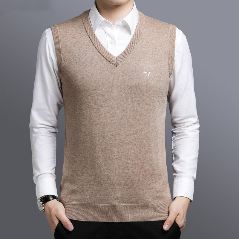 Men's Cardigan V-neck Sleeveless Sweater