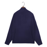 Pure color casual knitted long-sleeved top