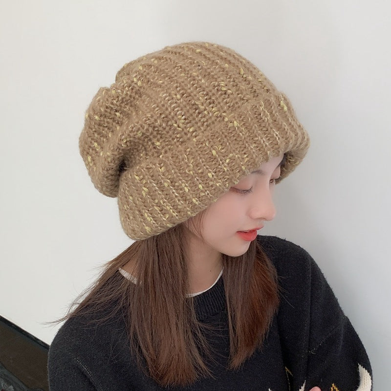 Women's Autumn And Winter Warm Thick Knitted Hat