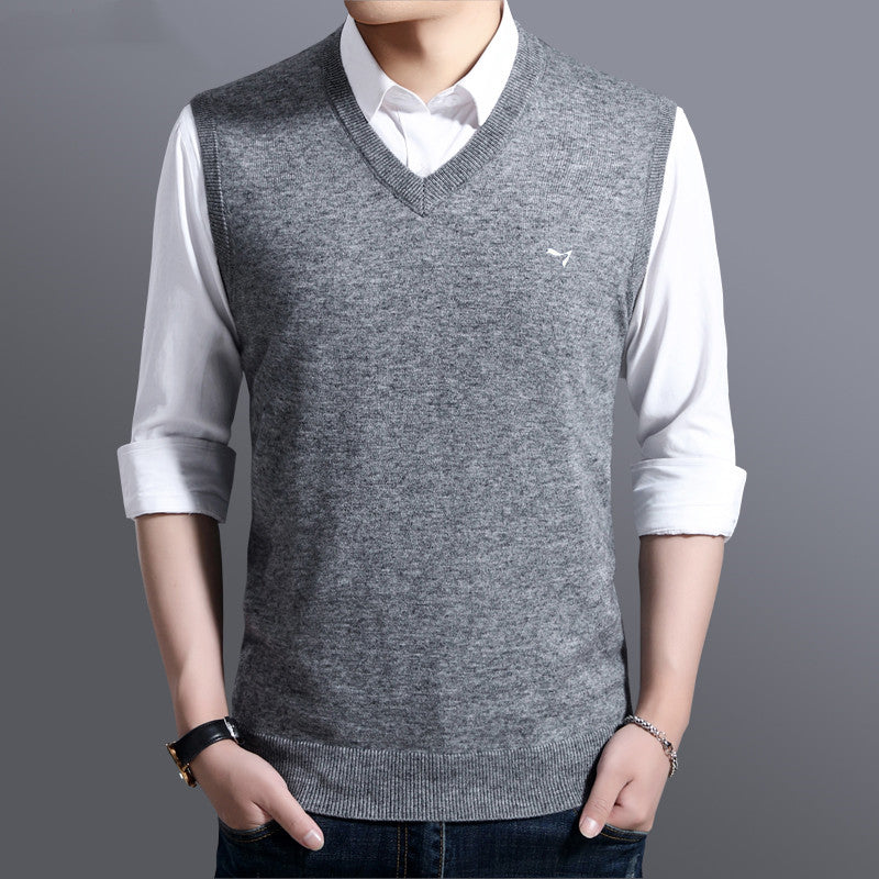 Men's Cardigan V-neck Sleeveless Sweater