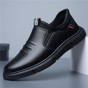 Men Shoes Black /White Flats Walking Shoes