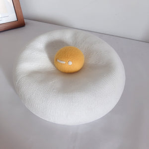 Thin Breathable Cute Poached Egg Beret