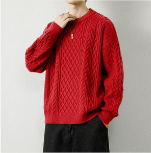 Round Neck Knitwear Men's Knitted Sweater